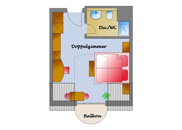 Romantik-Komfort-Doppelzimmer