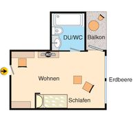 Hotel Sonne - Single room "Erdbeer"