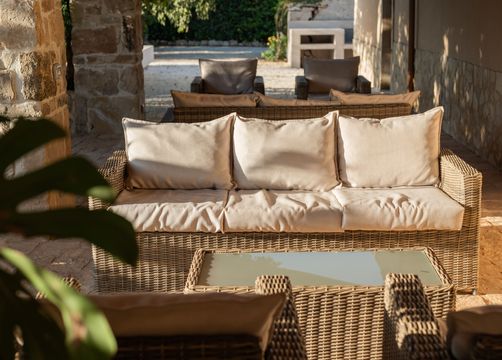 Biohotel La Casa die Melo: Entspannen in der Lounge - Casa di Melo, Siracusa, Sizilien, Italien