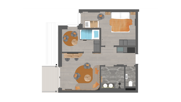 Family-Suite "Exklusiv" + Klimaanalage Grundriss #1