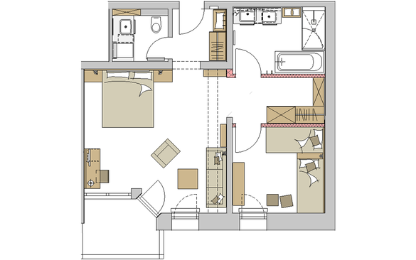 Family-Suite "Schreinerhof“ - Richtung Baustelle Grundriss #1