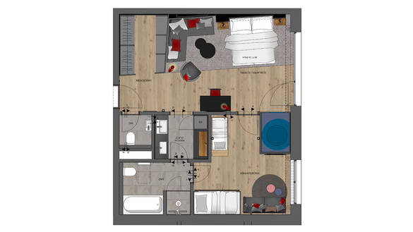 Family-Suite "Premium mit Kuschelnest" Grundriss #1