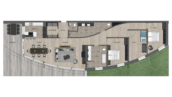 Penthouse Grundriss #1