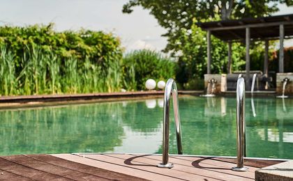 Badeteich unseres Hotel