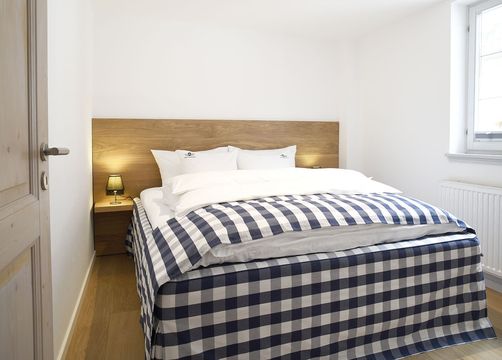 Biohotel Chez Douverne: Appartement Bien Dormi - Hästens Boutique Biohotel – chez Douverne, Sommerach, Fränkisches Weinland, Bayern, Deutschland